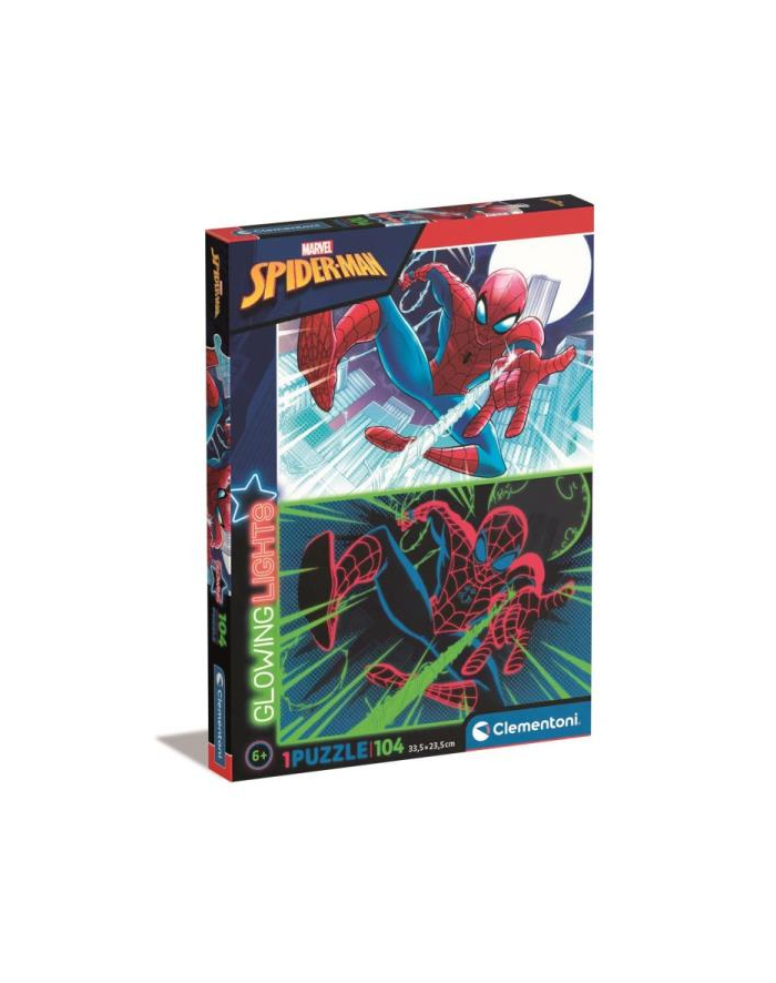 Clementoni Puzzle GLOWING 104el Spiderman Marvel 27555 główny