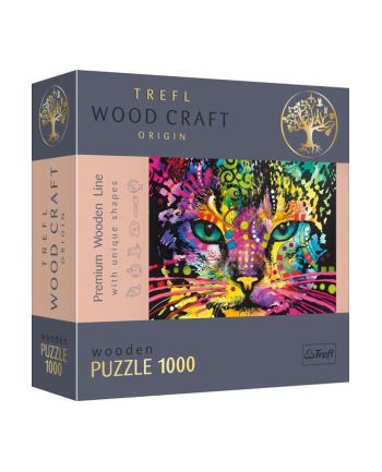 Puzzle 1000el drewniane - Kolorowe koty 20148 Trefl