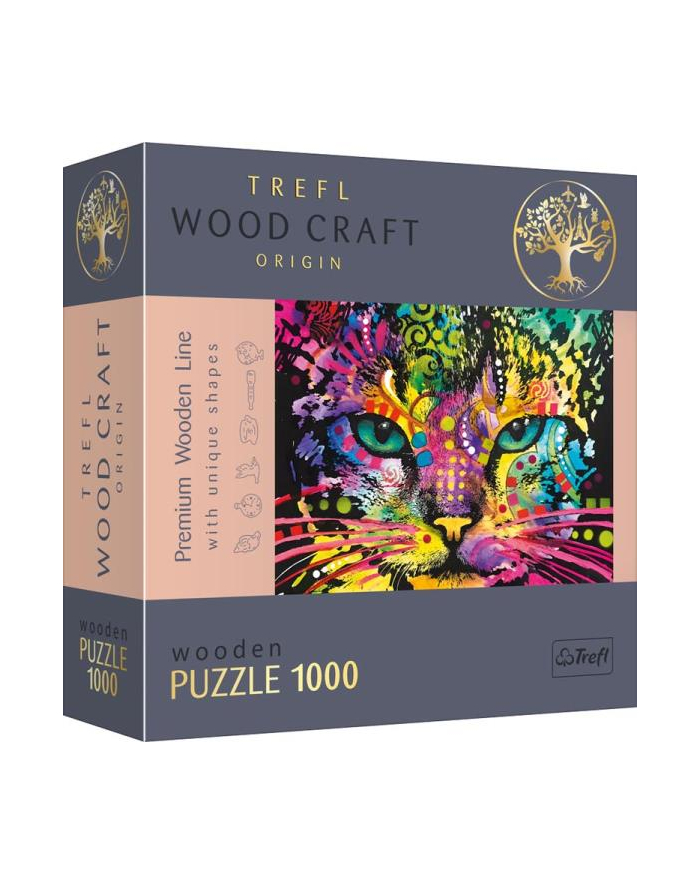 Puzzle 1000el drewniane - Kolorowe koty 20148 Trefl główny