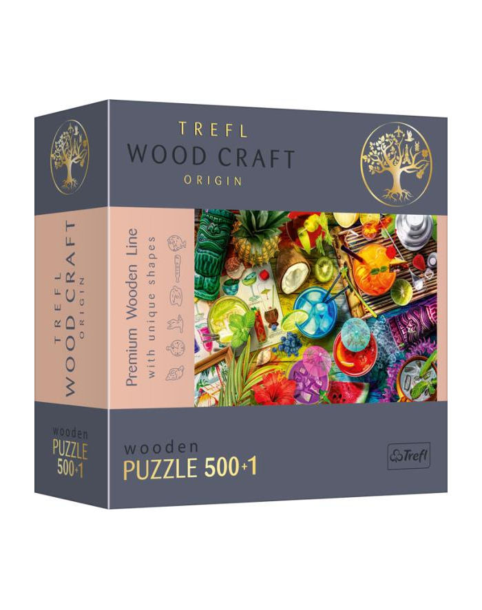 Puzzle 501el drewniane - Kolorowe koktajle 20154 Trefl główny