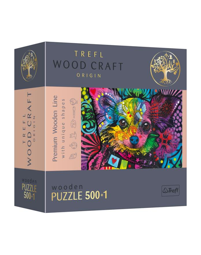 Puzzle 501el drewniane - Kolorowy szczeniak 20160 Trefl główny