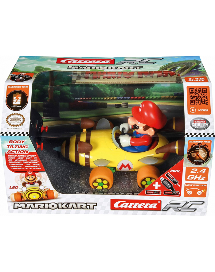 carrera toys Pojazd zdalnie sterowany RC Mario Kart Bumble V 181064 Carrera główny