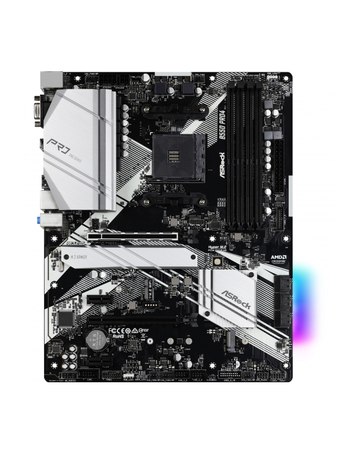 asrock Płyta główna B550 Pro4 AM4 4DDR4 HDMI/D-SUB M.2 ATX główny