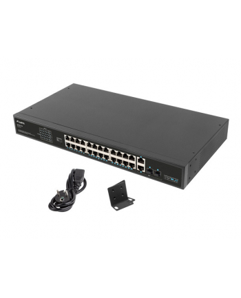 lanberg Przełącznik Switch 24X 100MB POE+ RSFE-24P-2C-360