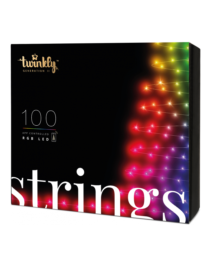 twinkly Inteligentne lampki choinkowe Strings 100 LED RGB 8 m łańcuch główny