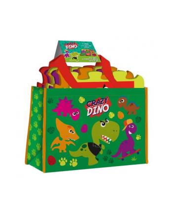 kids euroswan Mata piankowa puzzle w torbie Crazy Dino KL11171