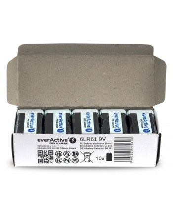 everactive Bateria alkaliczna R9/6LR61 9V PRO ALKALINE, Opakowanie 10 szt.