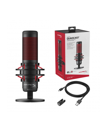 hyperx Mikrofon QuadCast czarno-czerwony