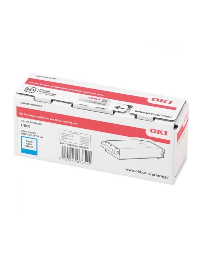 oki Toner do C650 CYAN 09006127 6k główny
