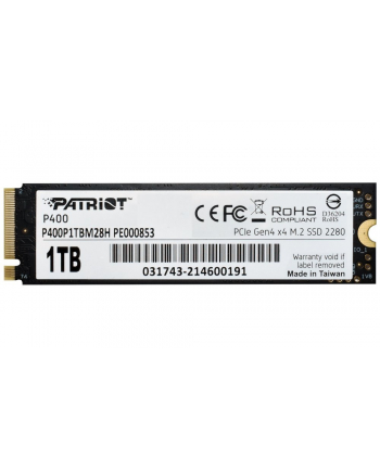 patriot Dysk SSD 1TB Viper P400 5000/4800 MB/s M.2 Gen4 x4 NVMe 1.3