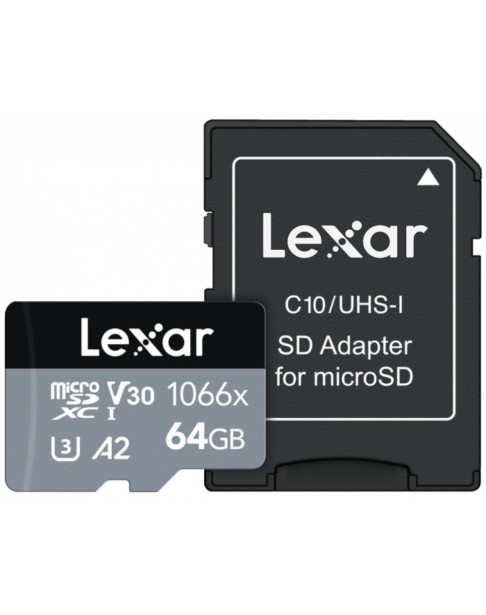 lexar Karta pamięci microSDXC  64GB 1066x 160/70MB/s CL10 adapter główny