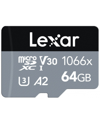 lexar Karta pamięci microSDXC  64GB 1066x 160/70MB/s CL10 adapter