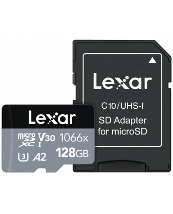 lexar Karta pamięci microSDXC 128GB 1066x 160/120MB/s CL10 adapter