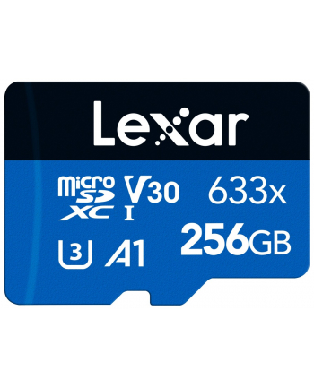 lexar Karta pamięci microSDXC 256GB 633x 100/45MB/s CL10 adapter