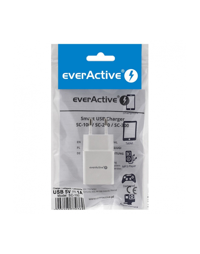 everactive Ładowarka sieciowa 1xUSB SC100 1A Biała główny