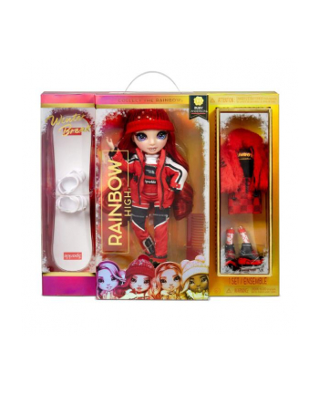 mga entertainment MGA Rainbow High Winter Break Fashion Doll- Ruby Anderson (Red) Lalka p3