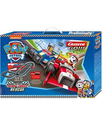 stadlbauer Tor GO!!! PAW PATROL Ready Race Rescue 4,3m + skocznia Psi Patrol 63514 Carrera