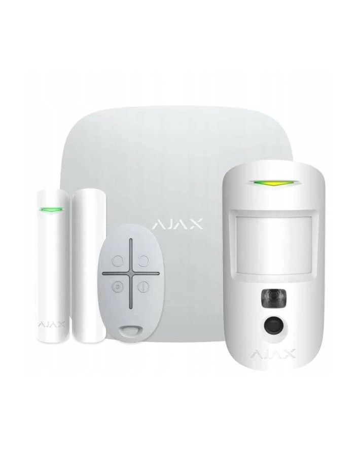 ajax Zestaw alarmowy StarterKit Cam Plus Hub 2 Plus, MC, DP, SC biały główny