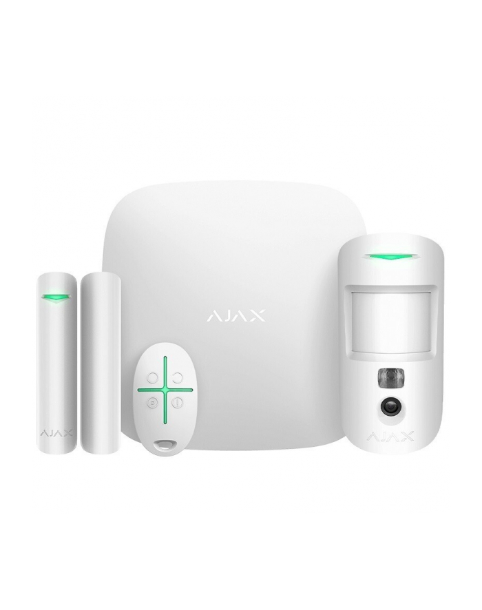ajax Zestaw alarmowy StarterKit Cam Hub 2, MC, DP, SpaceControl, biały główny