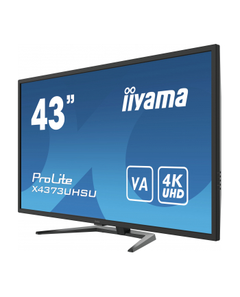 iiyama Monitor wielkoformatowy 43 cale X4373UHSU-B1 4K, VA, 2xHDMI, DP, mDP, 3ms, 2x7W, USBx4