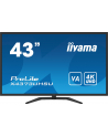 iiyama Monitor wielkoformatowy 43 cale X4373UHSU-B1 4K, VA, 2xHDMI, DP, mDP, 3ms, 2x7W, USBx4 - nr 41