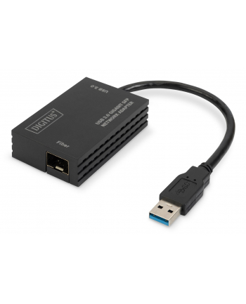 digitus Karta sieciowa przewodowa USB 3.0 A do RJ45 Gigabit SFP Ethernet 1 Gbps Fiber Chipset RTL8153