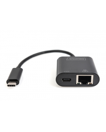 digitus Karta sieciowa przewodowa USB 3.0 Typ C do RJ45 Gigabit Ethernet oraz 1xUSB Typ C z PD 2.0