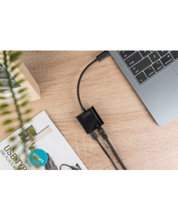 digitus Karta sieciowa przewodowa USB 3.0 Typ C do RJ45 Gigabit Ethernet oraz 1xUSB Typ C z PD 2.0 nr 1