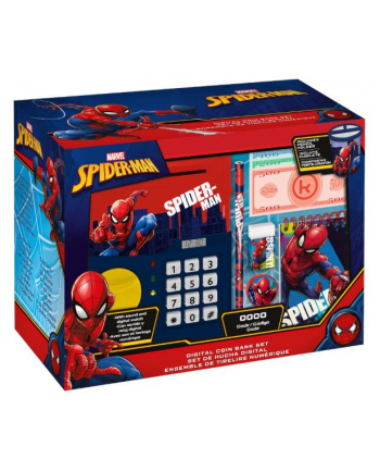 Skarbonka elektroniczna z akcesoriami Spiderman MV16010 Kids Euroswan