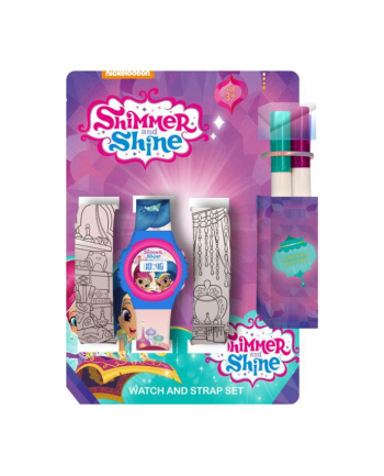 Zestaw zegarek cyfrowy z paskami do kolorowania i markerami Shimmer i Shine SH17056 Kids Euroswan