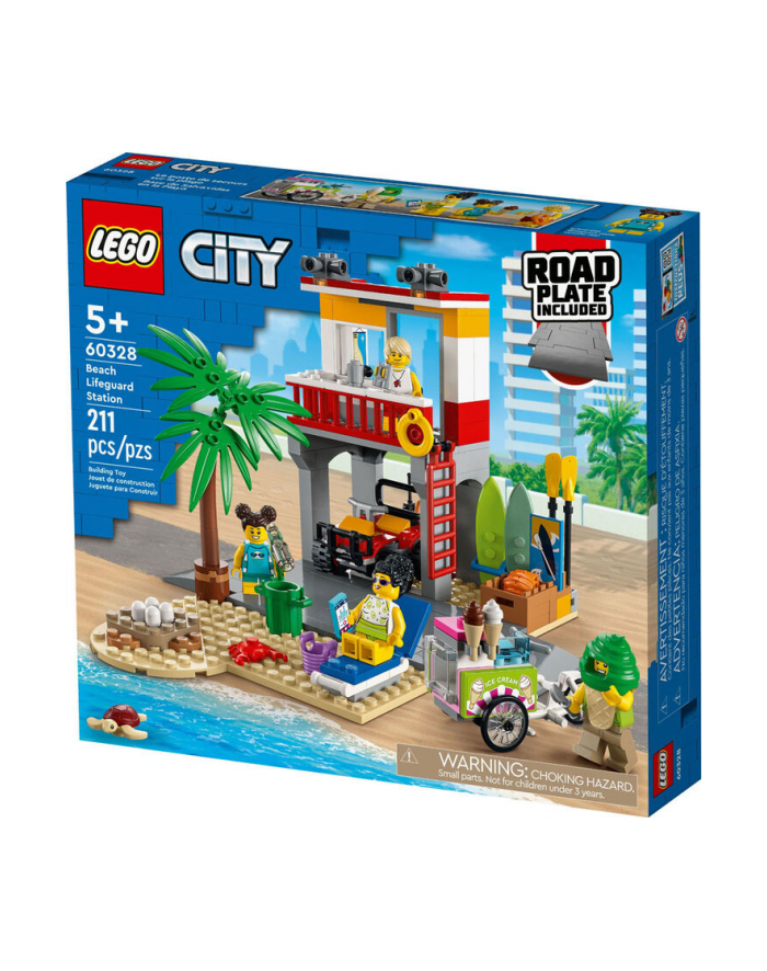 LEGO 60328 CITY Stanowisko ratownicze na plaży p4 główny