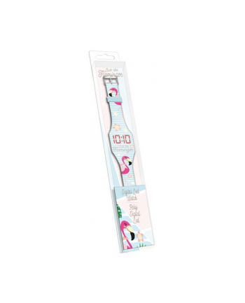 Zegarek cyfrowy z wyświetlaczem LED silikonowy Flamingi KL10102 Kids Euroswan