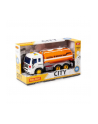 Polesie 89816 '';City''; samochód - beczkowóz inercyjny pomarańczowy ze światlem i dźwiekirem w pudelku - nr 1