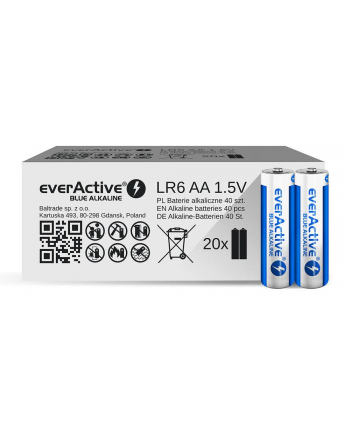everactive Baterie LR6/AA Blue Alkaline 40 szt. Edycja limitowana