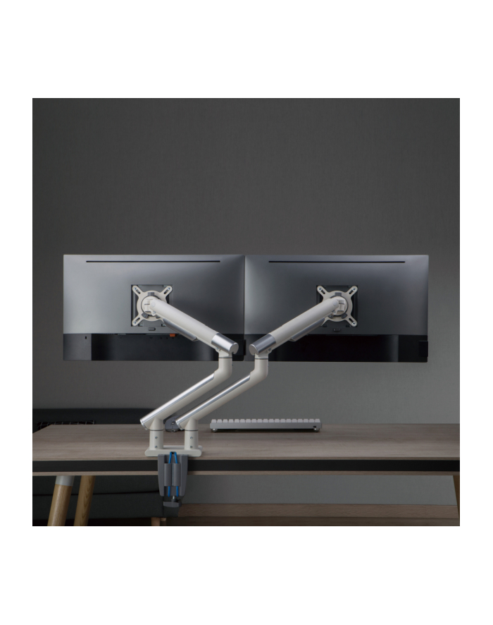 art Uchwyt biurkowy gazwoy do 2 monitorów LED/LCD 17-32' L-20GD 2-9kg 2xUSB 3.0 Premium Aluminiowy główny