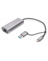 digitus Karta sieciowa przewodowa USB 3.1 Typ C + USB A do 1x RJ45 2.5 Gigabit Ethernet 10/100/1000/2500Mbps - nr 1