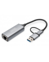 digitus Karta sieciowa przewodowa USB 3.1 Typ C + USB A do 1x RJ45 2.5 Gigabit Ethernet 10/100/1000/2500Mbps - nr 66