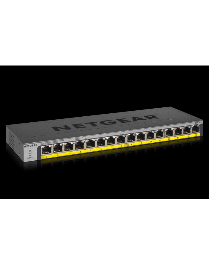 netgear Przełącznik GS116LP Switch niezarządzalny 16xGE PoE+ główny