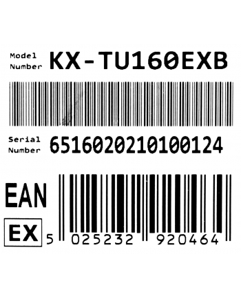 panasonic Telefon dla seniora KX-TU160  Czarny