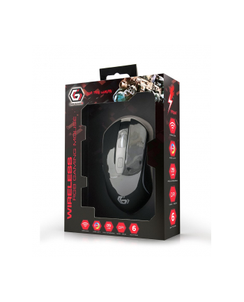 GEMBIRD MUSGW-6BL-01 Firebolt 6-przyciskowa bezprzewodowa mysz gamingowa z podświetleniem RGB czarna