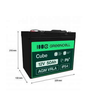 GREEN CELL AGM 12V 50Ah VRLA Battery Gel deep cycle