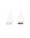 DIGITUS USB charger/data cable Lightning - USB-C M/M 1.0m metal PVC MFI CE bl - nr 2