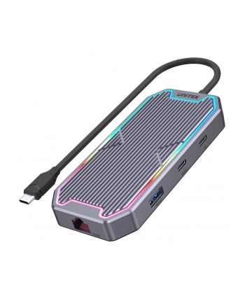 UNITEK HUB USB-C HDMI 2.0 RJ45 3.5mm PD 100W 10Gbps D1029A