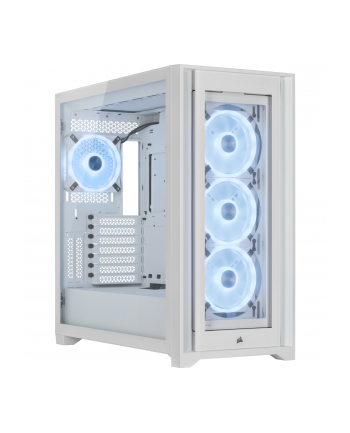 CORSAIR iCUE 5000X RGB QL Edition Tempered Glass Mid-Tower Smart Case White
