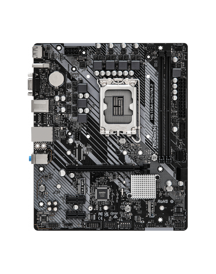 ASROCK H610M-HDV/M.2 LGA1700 2x DDR4 DIMM HDMI DP 1xPCIe 4.0 x16 2xPCIe 3.0 x1 główny