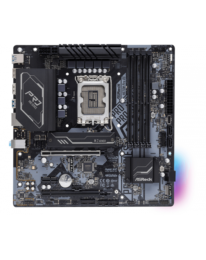 ASROCK H670M Pro RS LGA1700 4x DDR4 DIMM HDMI DP 1xPCIe 5.0 x16 1xPCIe 4.0 x16 3xPCIe 3.0 x1 główny