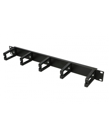 EXTRALINK organizer kabli 1U czarny plastikowe wsporniki