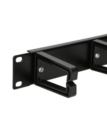 EXTRALINK organizer kabli 1U czarny plastikowe wsporniki