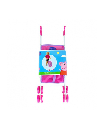 globix Wózek dla lalki spacerowy różowy Świnka Peppa Peppa Pig 5360