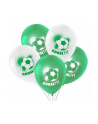 mk trade Balony zielono białe z nadrukiem piłki 5szt B408 - nr 1